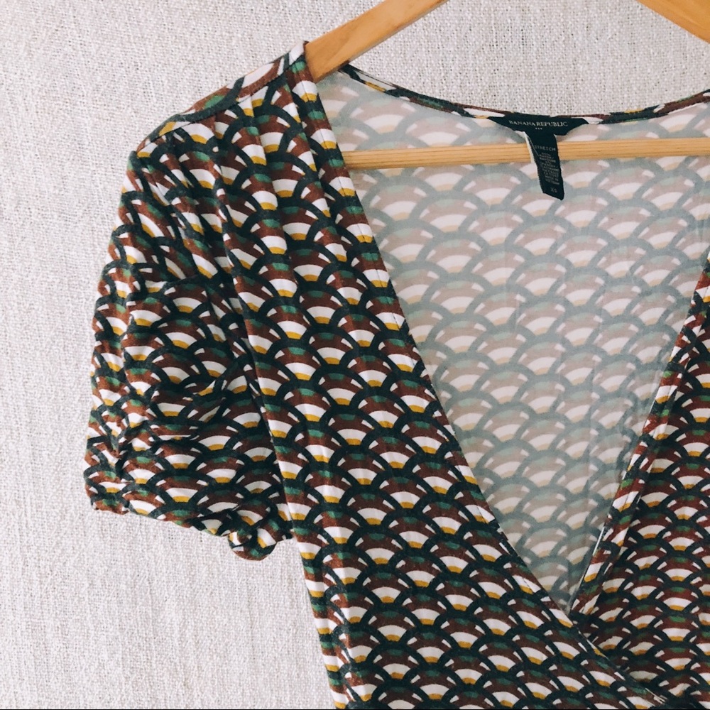 Banana Republic Pattern Wrap Dress